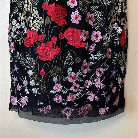 Dress the Population Black Floral Embroidered Mini Dress size XS - Picture 5 of 11